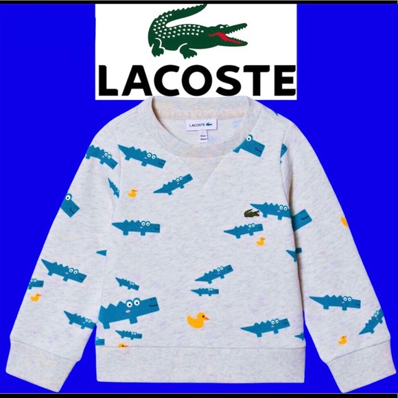 NWT Lacoste Sweatshirt Kids Pullover Baby Sweater Boys Girls